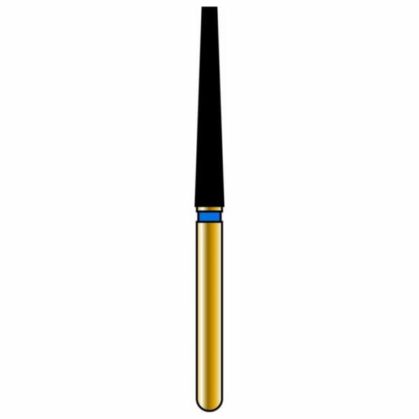 Flat End Taper 18-12mm Gold Diamond Bur - Coarse Grit