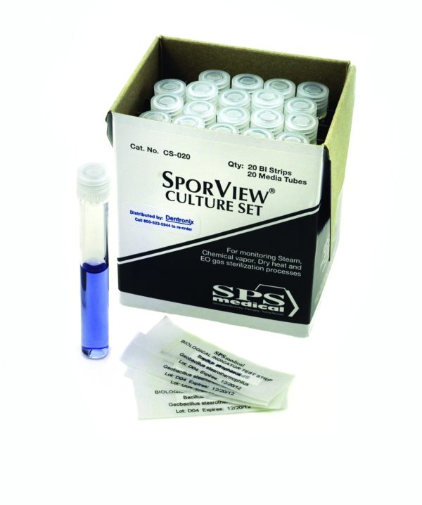 steam or dry heat sporeview culture set to test 20 vials per box