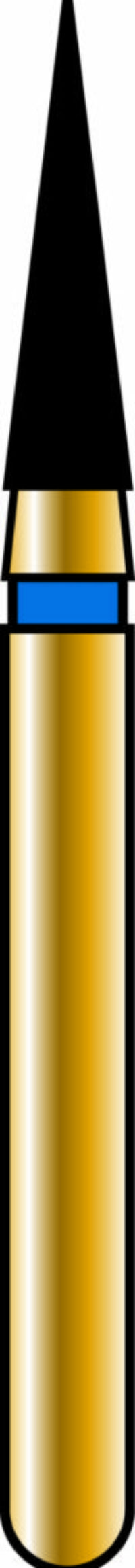 Flame 16-6mm Gold Diamond Bur