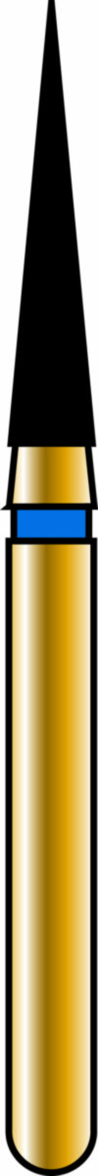 Flame 16-8mm Gold Diamond Bur - Coarse Grit