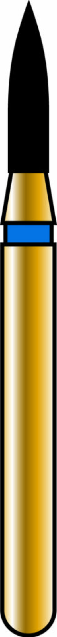 Flame 12-5mm Gold Diamond Bur