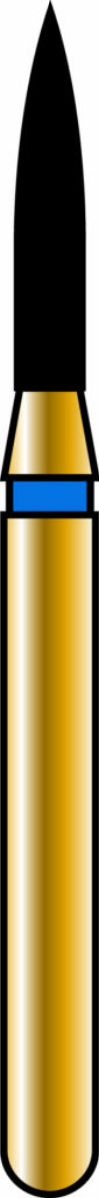 Flame 12-6.5mm Gold Diamond Bur - Fine Grit