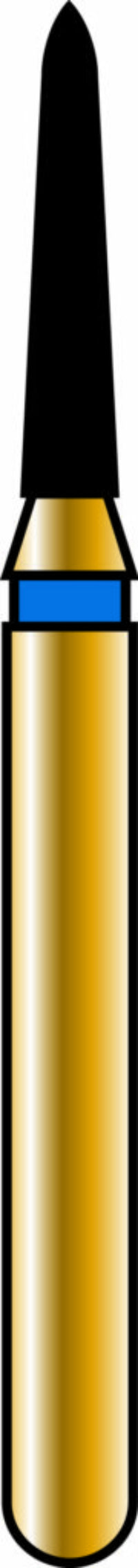 Pointed Taper 12-6mm Gold Diamond Bur