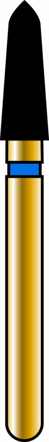 Pointed Taper 21-6mm Gold Diamond Bur - Coarse Grit