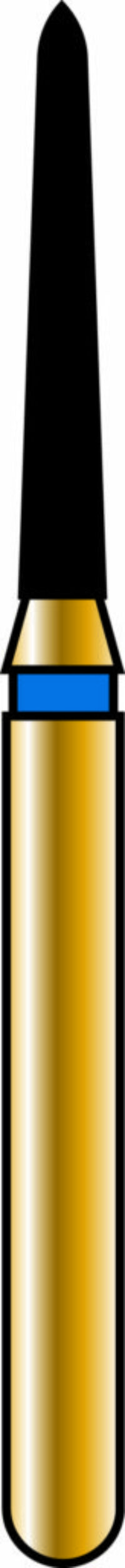 Pointed Taper 12-8mm Gold Diamond Bur