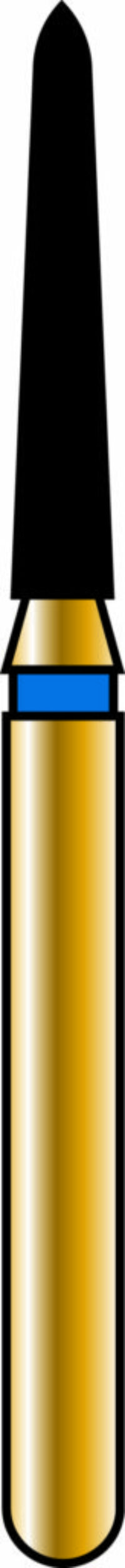 Pointed Taper 14-8mm Gold Diamond Bur
