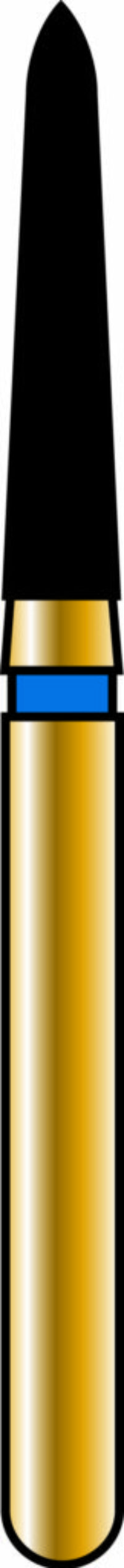 Pointed Taper 16-8mm Gold Diamond Bur