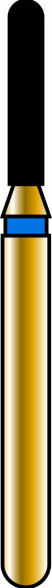 Round End Cylinder 12-6mm Gold Diamond Bur - Coarse Grit