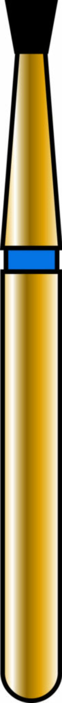 Inverted Cone 14-1.4mm Gold Diamond Bur - Coarse Grit