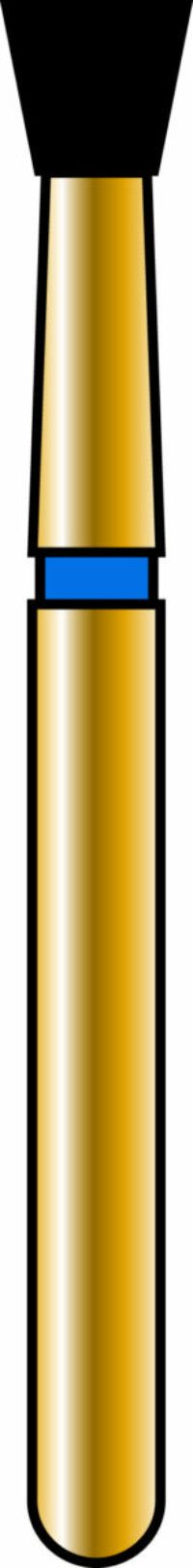 Inverted Cone 23-2.1mm Gold Diamond Bur - Coarse Grit