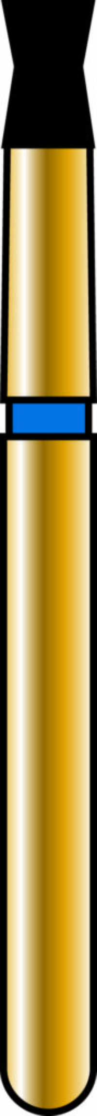 Double Cone 16-2.5mm Gold Diamond Bur - Coarse Grit