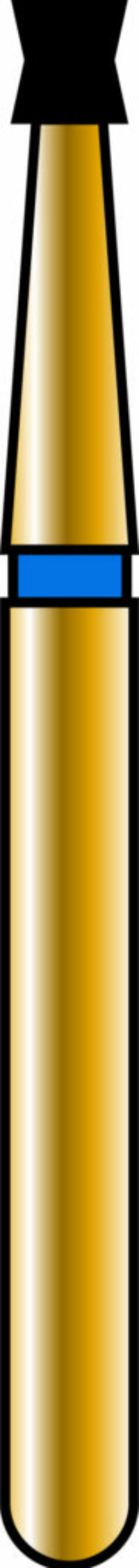 Double Cone 14-1.5mm Gold Diamond Bur - Coarse Grit
