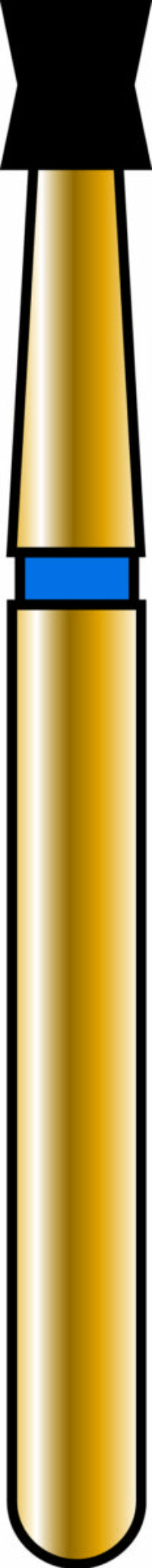 Double Cone 18-2mm Gold Diamond Bur - Coarse Grit