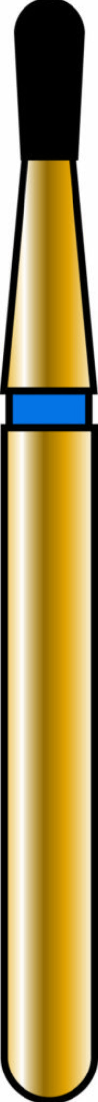 Pear 12-2.7mm Gold Diamond Bur