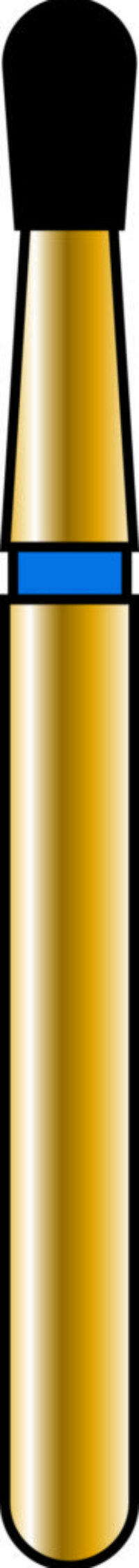 Pear 16-2.7mm Gold Diamond Bur - Coarse Grit