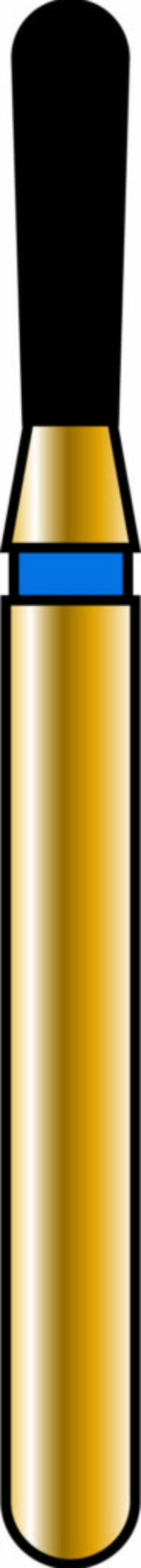 Pear 14-5mm Gold Diamond Bur - Coarse Grit