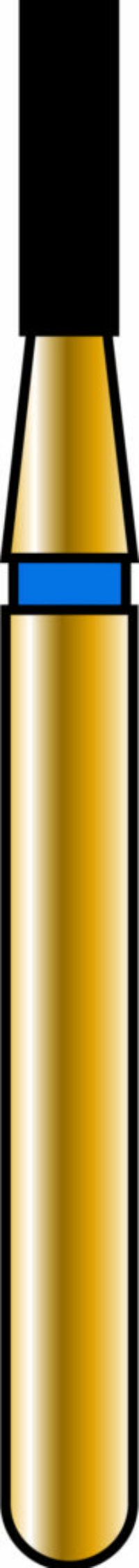 Flat End Cylinder 12-4mm Gold Diamond Bur