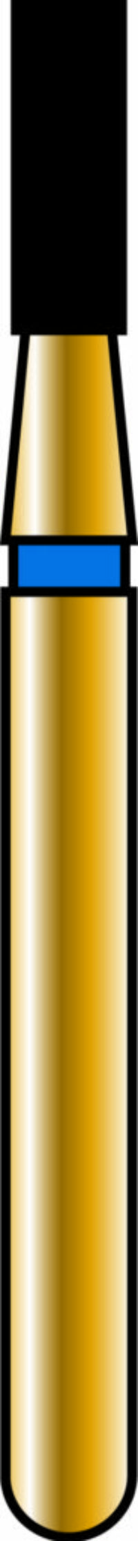 Flat End Cylinder 14-4mm Gold Diamond Bur