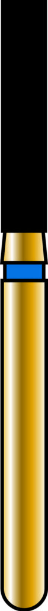 Flat End Cylinder 16-8mm Gold Diamond Bur