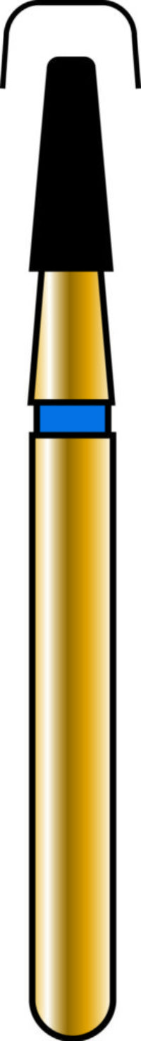 Round Edge Taper 16-4mm Gold Diamond Bur