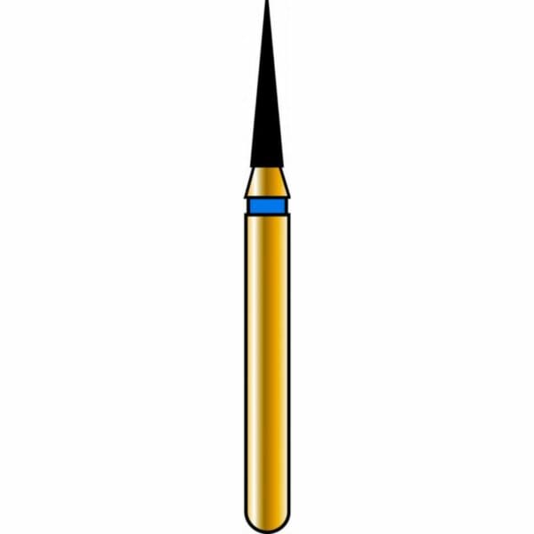 Flame 12-6mm Gold Diamond Bur