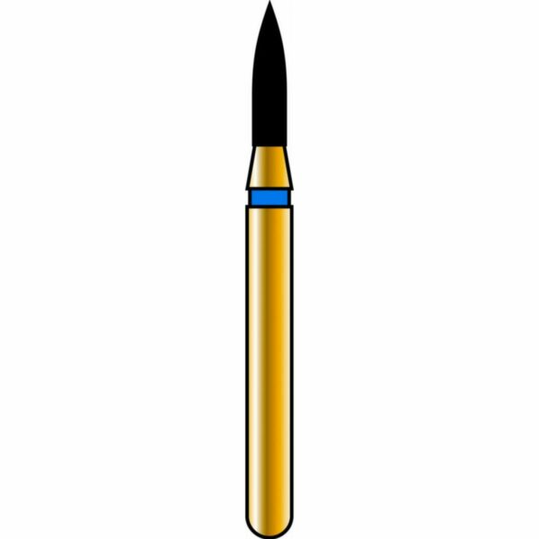 Flame 12-5mm Gold Diamond Bur