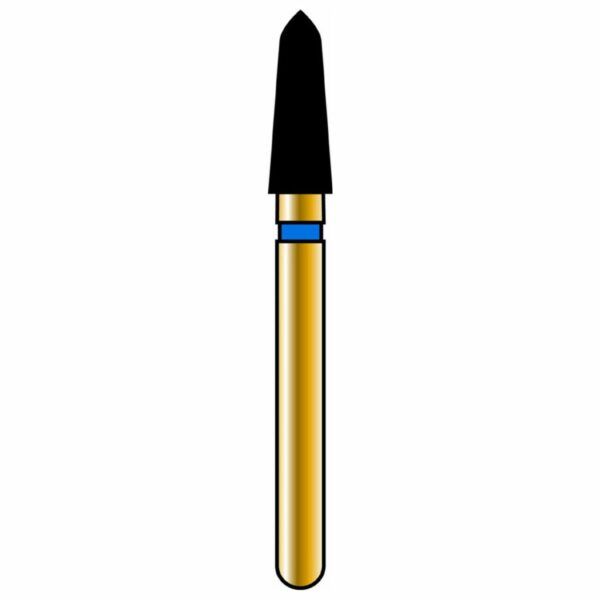 Pointed Taper 21-6mm Gold Diamond Bur - Coarse Grit